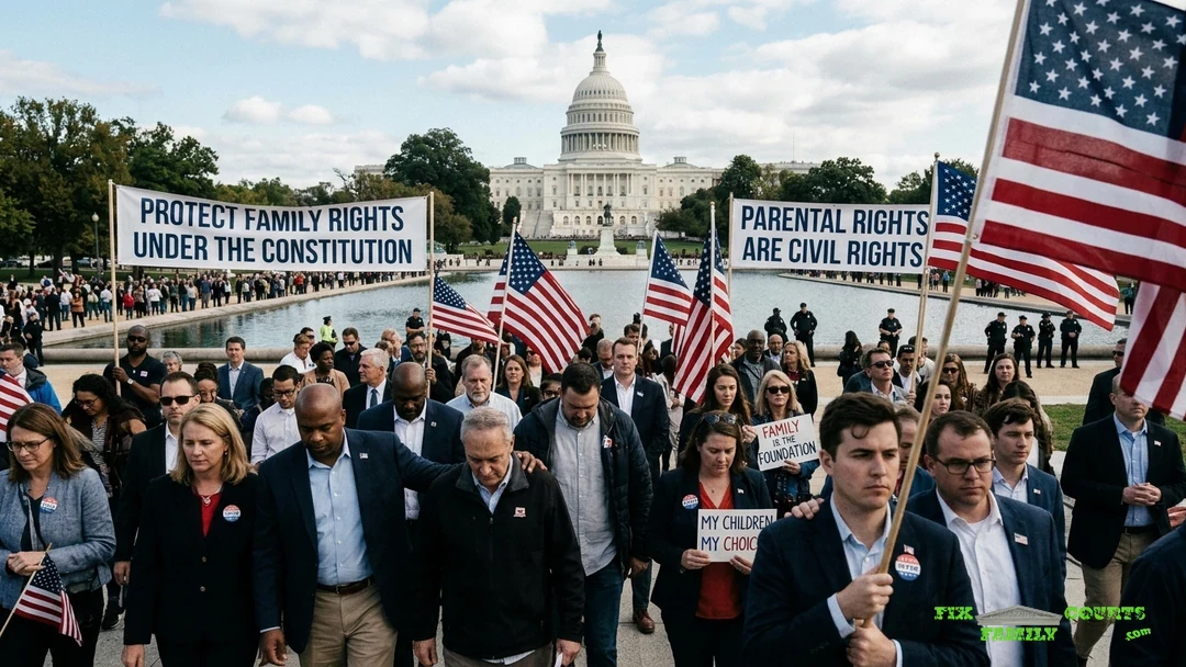 Rally Honors Those Who Fight and Have Fallen to Protect Rights in Divorce