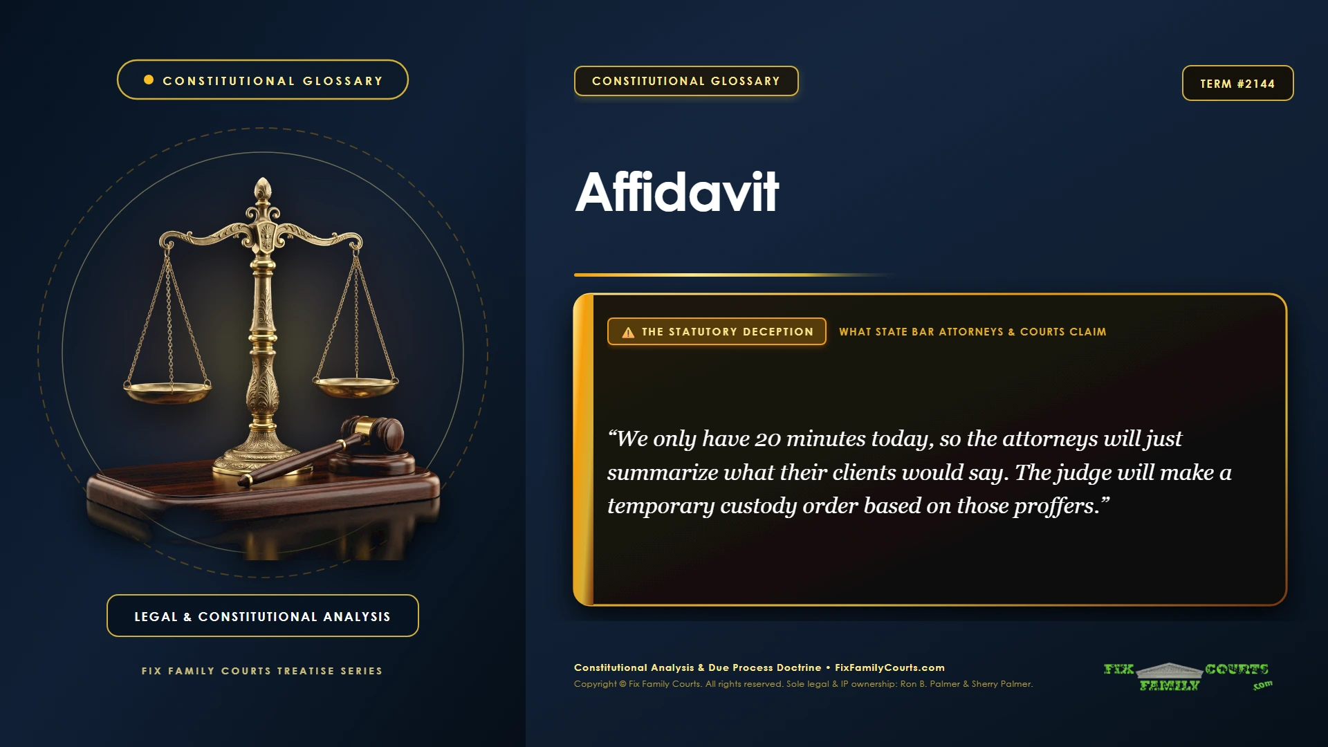 The term "Affidavit" defined and explained