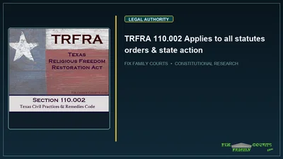 TRFRA 110.002 Applies to all statutes orders & state action